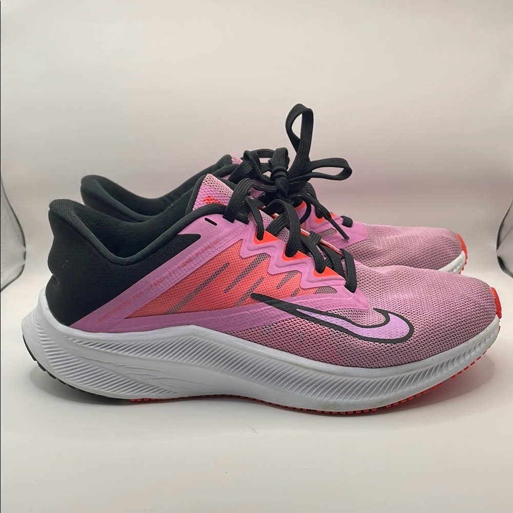 Nike - Quest 3 Athletic Running Workout Sneakers Black Pink - Size: 7